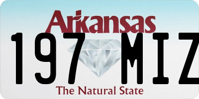 AR license plate 197MIZ