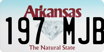 AR license plate 197MJB