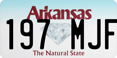 AR license plate 197MJF