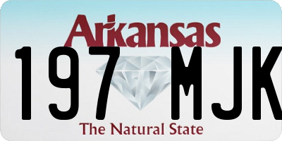 AR license plate 197MJK