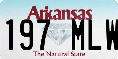 AR license plate 197MLW