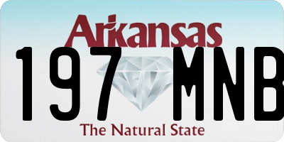 AR license plate 197MNB