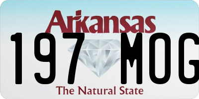 AR license plate 197MOG