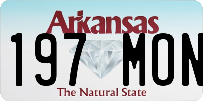 AR license plate 197MON