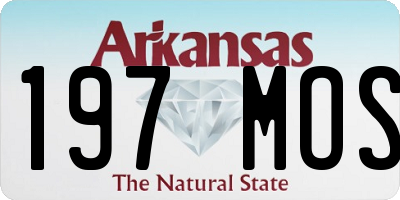 AR license plate 197MOS
