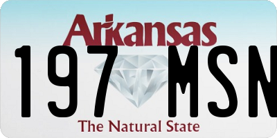 AR license plate 197MSN