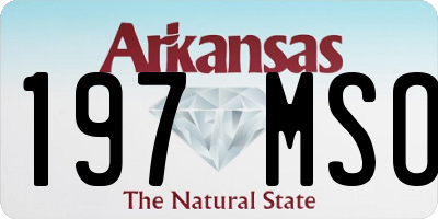 AR license plate 197MSO