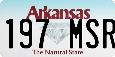 AR license plate 197MSR