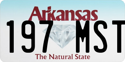 AR license plate 197MST