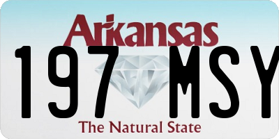AR license plate 197MSY
