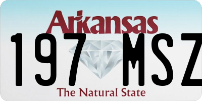 AR license plate 197MSZ