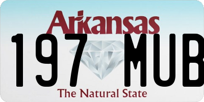 AR license plate 197MUB