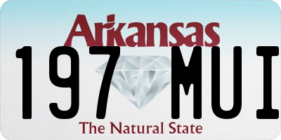 AR license plate 197MUI