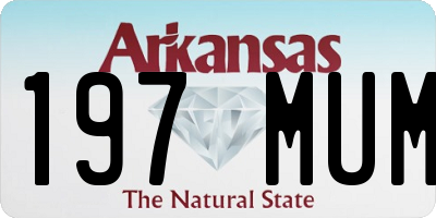 AR license plate 197MUM