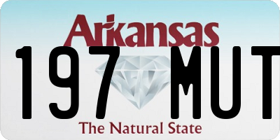 AR license plate 197MUT