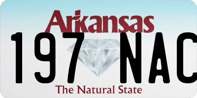 AR license plate 197NAC