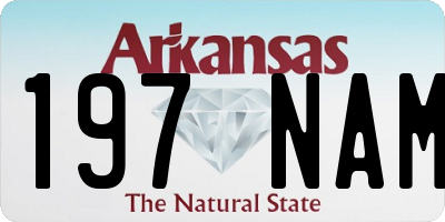 AR license plate 197NAM