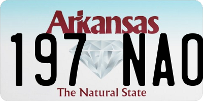 AR license plate 197NAO