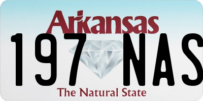 AR license plate 197NAS