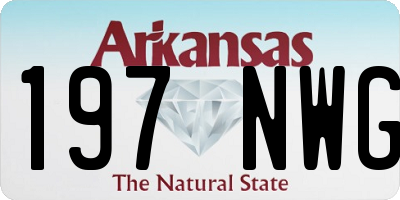 AR license plate 197NWG