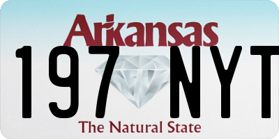 AR license plate 197NYT