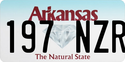 AR license plate 197NZR