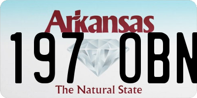 AR license plate 197OBN