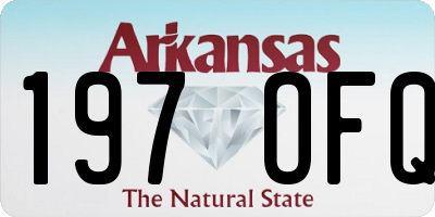 AR license plate 197OFQ