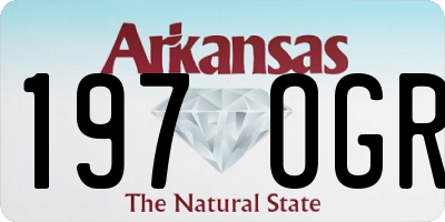 AR license plate 197OGR