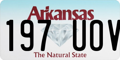 AR license plate 197UOV