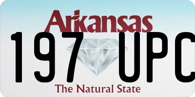 AR license plate 197UPC