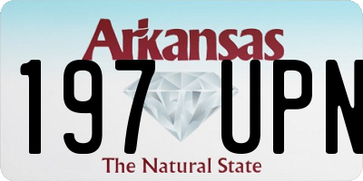 AR license plate 197UPN