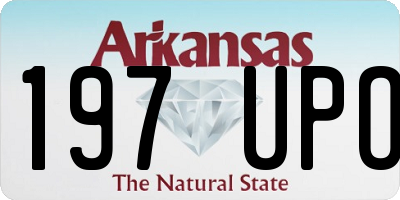 AR license plate 197UPO