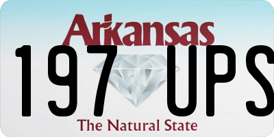 AR license plate 197UPS