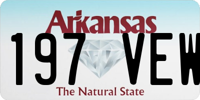 AR license plate 197VEW