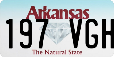 AR license plate 197VGH