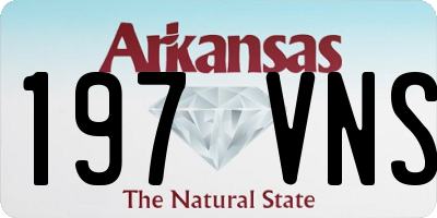 AR license plate 197VNS