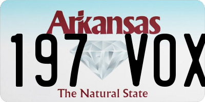 AR license plate 197VOX