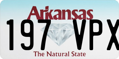 AR license plate 197VPX
