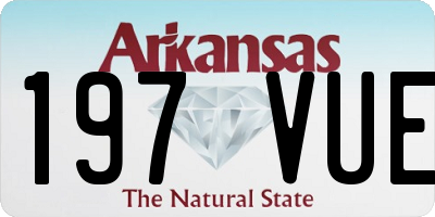 AR license plate 197VUE
