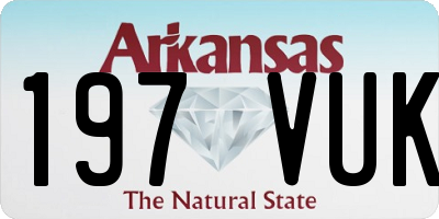 AR license plate 197VUK