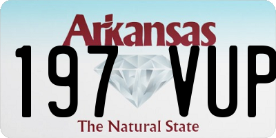 AR license plate 197VUP