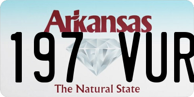 AR license plate 197VUR