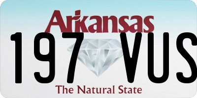 AR license plate 197VUS