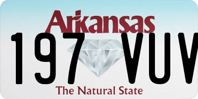 AR license plate 197VUV
