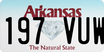 AR license plate 197VUW