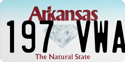 AR license plate 197VWA