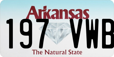 AR license plate 197VWB