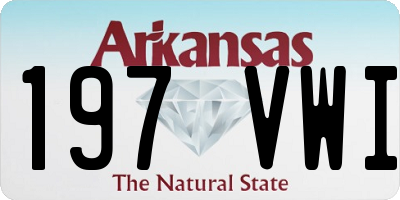 AR license plate 197VWI