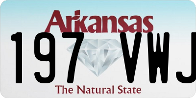 AR license plate 197VWJ